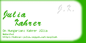 julia kahrer business card